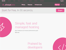 Tablet Screenshot of alwaysdata.com